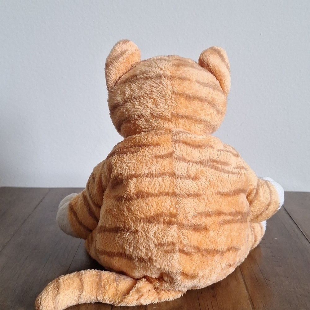 Vintage 2003 Ty Pluffies Tylux Purrz The Cat Orange Stripe Tiger Plush - Picture 3 of 7